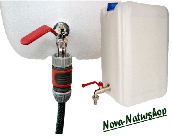 NOVA Wasserkanister mit Metallhahn + Schlauchkupplung, 20 od. 30 Liter